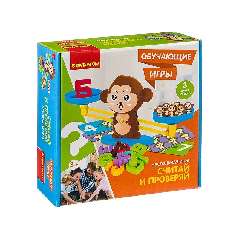 Настольная игра Bondibon "Обучающие игры. Считай и проверяй"