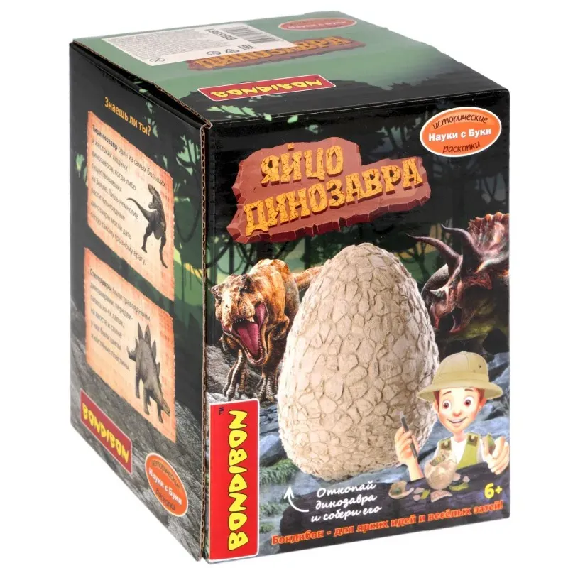 Набор палеонтолога "ЯЙЦО ДИНОЗАВРА", фигурка-пазл в ассортименте