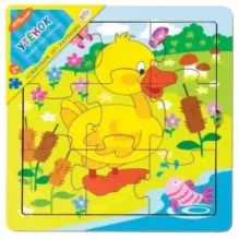 Игра из дерева Утёнок (собираем по картинке)