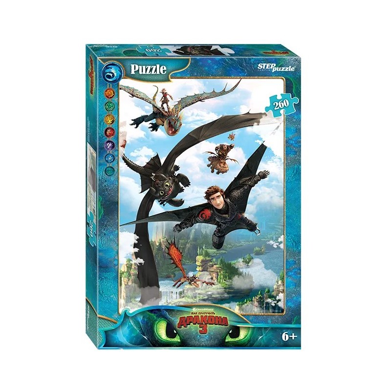 Пазл для детей  260 деталей, элементов “Как приручить дракона - 3”