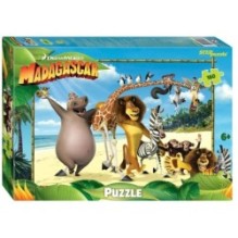 Детский пазл "Мадагаскар 3", игра-головоломка паззл для детей, Step Puzzle, 160 деталей мозаики