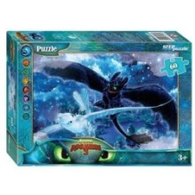 Детский пазл "Как приручить дракона - 3" 60 деталей