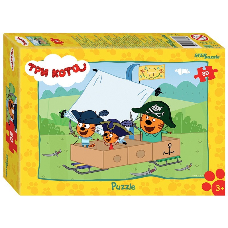 Пазл 80 элементов “ Мультгерои Три кота “
