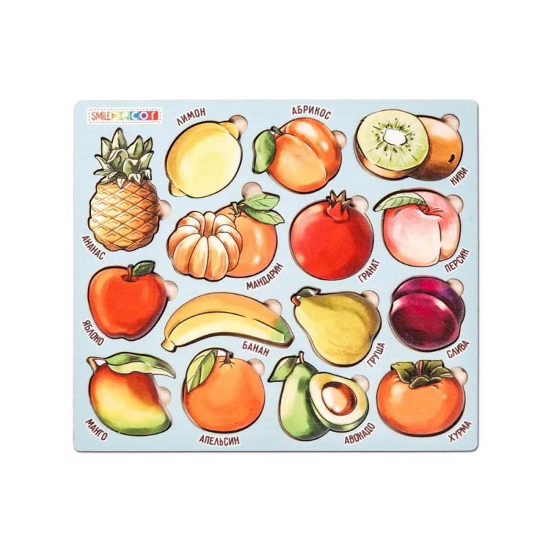 Деревянная рамка-вкладыш "Продуктовый магазин. Фрукты" Smile Decor Деревянная рамка-вкладыш "Продуктовый магазин. Фрукты" Smile Decor