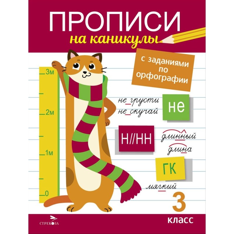 Прописи на каникулы с заданиями по орфографии.3 класс