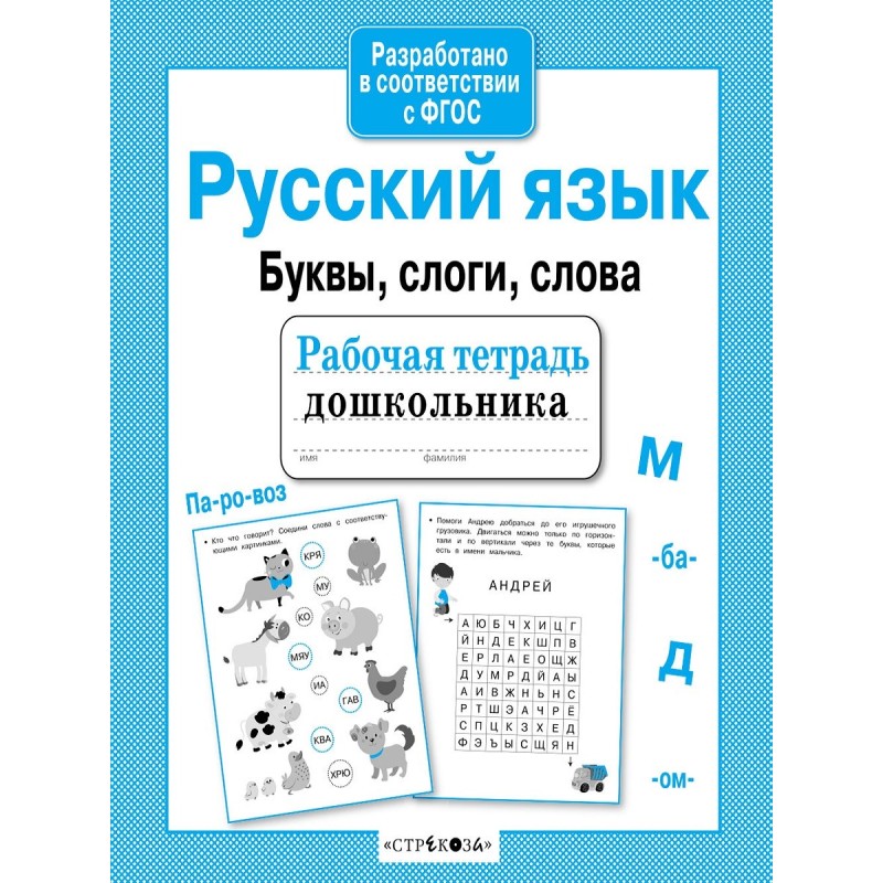 Р/т дошкольника. Русский язык. Буквы, слоги, слова Р/т дошкольника. Русский язык. Буквы, слоги, слова