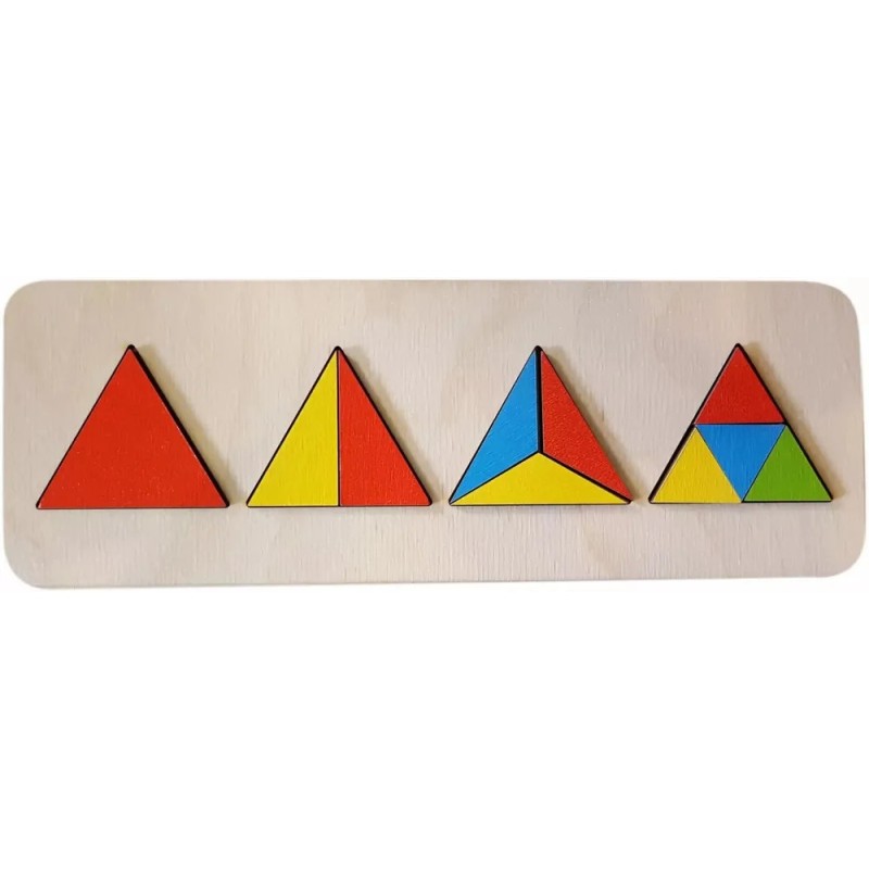 Рамка-вкладыш деревянная Геометрия треугольники Рамка-вкладыш деревянная Геометрия треугольники