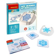 Настольная логическая игра-головоломка "МОИ СНЕЖИНКИ. КРУЖЕВО"
