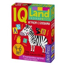 IQ Многоразовые карточки с маркером.4+ Играем с буквами
