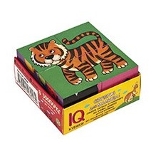 Умные кубики в поддончике. 4 штуки. В зоопарке