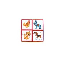 Умные кубики в поддончике. 4 штуки. Кто где живёт (new)