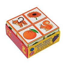 Умные кубики в поддончике. 4 штуки. Что какого цвета? (new)