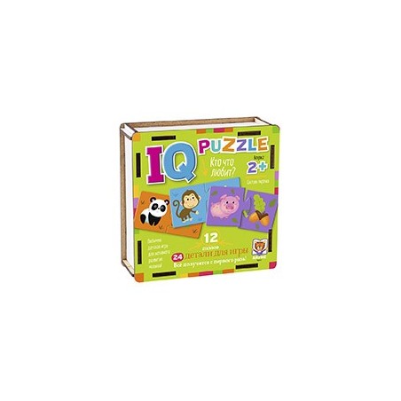 IQ Пазл деревянный.2+ Кто что любит?