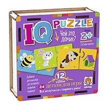 IQ Пазл деревянный.2+ Чей это домик?