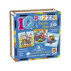 IQ Пазл деревянный.3+ Весёлые гонки