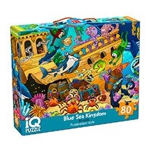 IQ Пазл с развивающей игрой 80 эл. Царство синего моря 5+