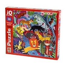 IQ Пазл для малышей 36 эл. Дикие кошки 3+