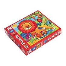 IQ Пазл МАКСИ 16 эл. Лев в жаркой Африке 2+