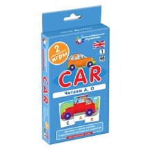 Англ1. Машина (Car). Читаем А, О. Level 1. Набор карточек