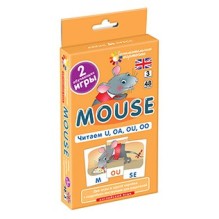 Англ3. Мышонок (Mouse). Читаем U, OA, OU, OO. Level 3. Набор карточек