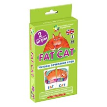 Англ5. Толстый кот (Fat Cat). Читаем сочетания слов. Level 5.  Набор карточек