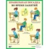 Правильная посадка во время занятий. Наглядное пособие для начальной школы