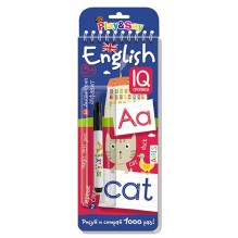 Многоразовые прописи на пружинке. Английский алфавит и первые слова (с фломастером)