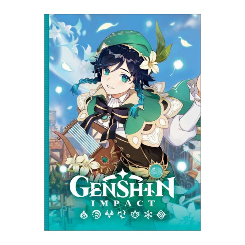 Genshin Impact на каждый день с наклейками (зеленый)