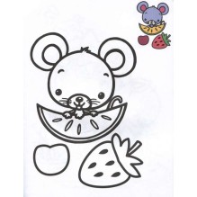 Раскраска по образцу. Милые животные