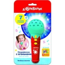 Веселые песенки (Микрофончик с огоньками) Бирюзовый
