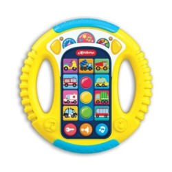 Музыкальный руль Весёлые машинки (жёлтый)