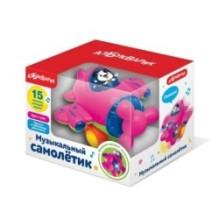 Музыкальный самолетик Розовый
