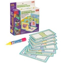 Пазл-водная раскраска "КТО ЧЬЯ МАМА?" дикие животные, 16 многоразовых карточек Bondibon