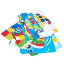 Мозаика для малышей Bondibon Baby You c 8 картинками-шаблонами 32 фишки