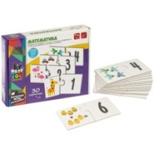 Пазл "МАТЕМАТИКА" 30 логических карточек, 2 части Baby You Bondibon
