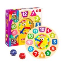 Развивающая игрушка-сортер Bondibon Baby You "Изучаем время" деревянная