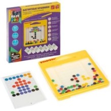 Мозаика "МАГНИТНЫЕ КРАПИНКИ" 50 цветных фишек, карточки с заданиями, стилус Baby You Bondibon