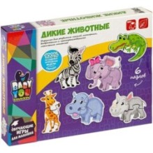 Набор пазлов "ДИКИЕ ЖИВОТНЫЕ" 6 пазлов Baby You Bondibon