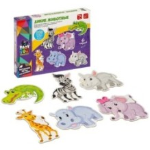 Набор пазлов "ДИКИЕ ЖИВОТНЫЕ" 6 пазлов Baby You Bondibon