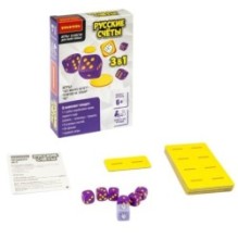 Настольная игра в кости "РУССКИЕ СЧЁТЫ" 3в1 с фишками Bondibon