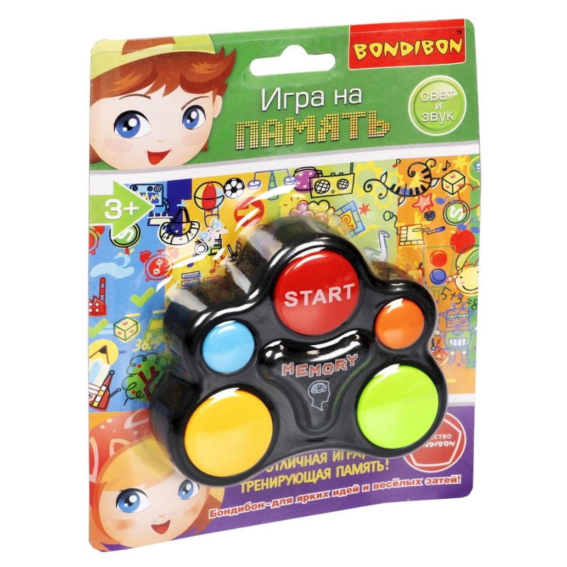 Настольная семейная игра "НА ПАМЯТЬ" со светом и звуком Bondibon