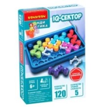 Настольная логическая игра "IQ-СЕКТОР", карманная головоломка, БондиЛогика Bondibon