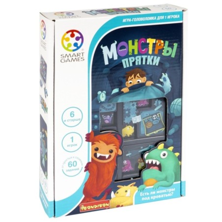 Логическая настольная игра "МОНСТРЫ ПРЯТКИ" Smart Games Bondibon