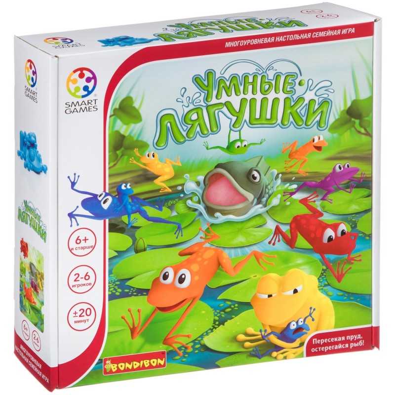 Логическая настольная игра "Умные лягушки" Smart Games Bondibon