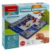 Настольная логическая игра-головоломка "ПОЙМАЙ ДИНОЗАВРА" БондиЛогика Bondibon