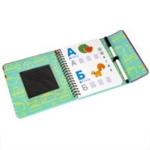 Мини-игры в дорогу для малышей "ИЗУЧАЕМ АЛФАВИТ" многоразовые карточки со стирающимся маркером Bondibon