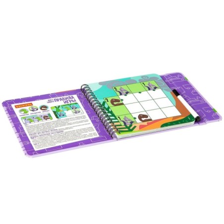 Мини-игры в дорогу "ЛОГОЗАВРЫ" логическая с наностикерами Bondibon