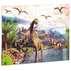 Пазл Bondibon «Эра динозавров» 65 дет. 37х25 см