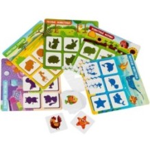 Настольная игра на липучках ЛОТО ТЕНЕВОЕ "ЖИВОТНЫЕ" Играй Думай Твори Bondibon