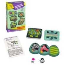 Настольная игра "ПОЛОСАТЫЙ ДИНОЗАВРИК" 5 раундов Играй Думай Учись Bondibon